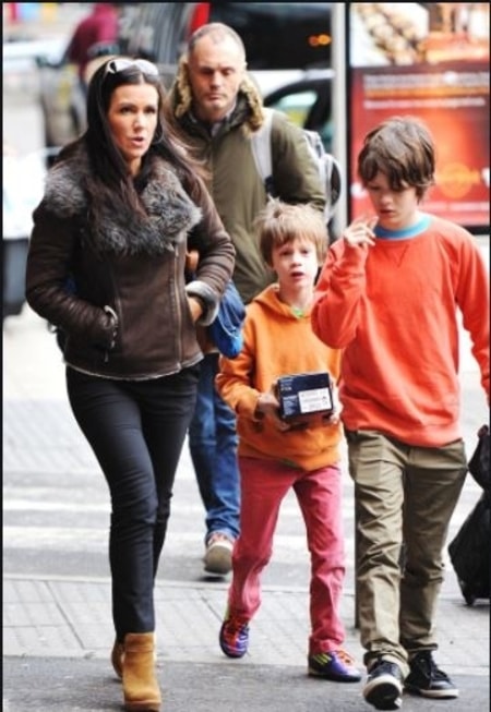 Susanna Reid with her two children and Dominic Cotton